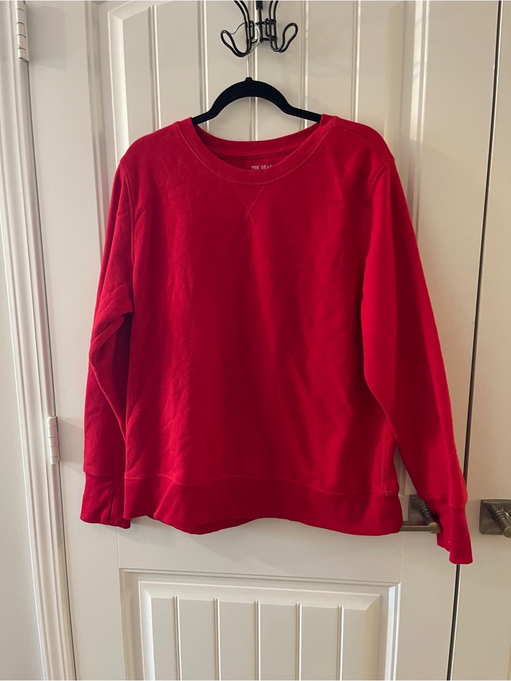 tek gear Red Ultrasoft Fleece Crewneck Sweatshirt